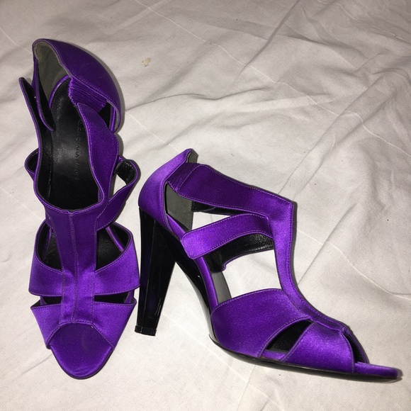 Balenciaga Shoes - Balenciaga Paris Purple Satin Shoes